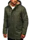 BOLF Herren Winterjacke Parka Gefüttert Kapuze Casual Style Extreme EX838 Khaki L [4D4]