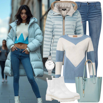 Tenues d'Hiver Bohème, Style avec Bleu Jean Taille Haute/Jean Push-up/Veste en Cuir/Jeans avec Fente/Chaussures en Cuir/Jean Coupe Slim/Jean Court/Bottine Cheville/Veste d'Hiver/Jeggings/Leggings en Jean/Pantalon Moulant/Pantalon avec Fente levi's ® "Look à la mode"Look: Rad, Style, Hard Rock, Cool, 90s, Simple
