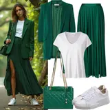 Plemenita Plisirano krilo outfiti za dame image