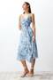 blauw Wikkeljurken Bruid voor dames image