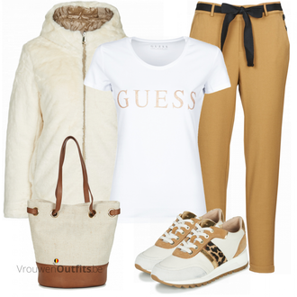 Outfit met Sneaker Geox "Stijlvolle wintersfeer"