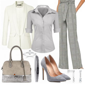spitze Party Outfit mit Grau/Hellblau/Hellgrau Bequemer Pump/High Heel/Hochfrontpump CASTAMERE "Find Hose"Look: Party, Hochzeit, Theater, 30 Geburtstag, 18 Geburtstag, Valentinstag, Besondere Anlässe, Pop Konzert, Schule, Muttertag, Geburtstag