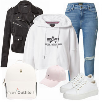 Outfit mit Grau Alpha Industries "Perfekt für den Frühling"