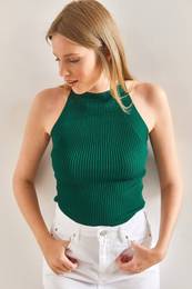 Women's Ribbed Zero Sleeve Blouse