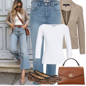 Outfit sa Bež/Smeđa/Siva Nekategorizirano VERO MODA "Proljetni Outfit"