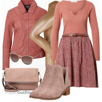 Herbst Outfits mit Braun Strumpfhose Falke "Auffälliger Look für den Herbst"