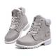 Hitmars Winterstiefel Damen Gefüttert Winterschuhe Stiefeletten Warm Winter Stiefel Kurzschaft Schneestiefel Boots Frauen Wandern Grau-1 38 EU
