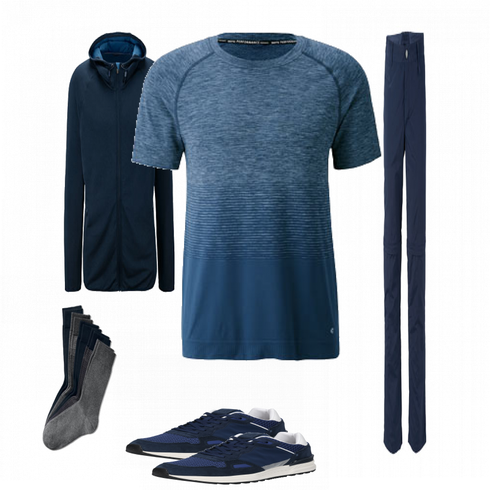 Blau Sportjacke Tchibo kombinieren