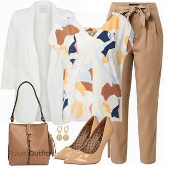 Outfit mit Braun Schuh High Heel river island "StylischerBürolook"