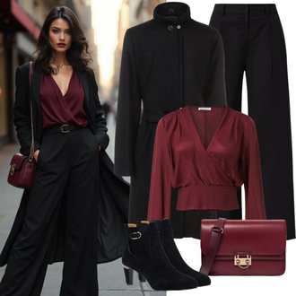 Tenues Étlégantes Bureau d'état civil avec Bourgogne/Marron/Rouge foncé Chemisier Imprimé/Chemisier à Manches Courtes/Crash Blouse/Top Chemisier/Chemisier à Motifs/Tunique About You "Parfait pour le printemps"Look: Bal, Concert de pop, Saint Valentin, Chalets, Confirmation, École, Fête Des Mères, Occasions spéciales, Gala, Opéra, Bar, Anniversaire, Bureau d'état civil, Fête de l'Aïd