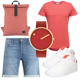 Viertelarm Outfit mit Rosa/Pastell Tommy Jeans "Alltagsoutfit"