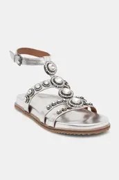 Usnjeni sandali Octavia Flexi Gladiator enski, srebrna barva, 4369063109