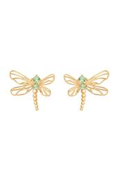 Pozlaeni uhani Dragonfly 182/22/KOL/AZU/ZIC/PO