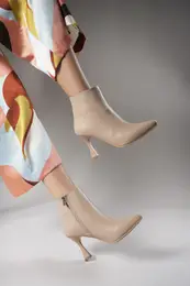 Ticlath Women's Heeled Boots 00128503 Nude Skin