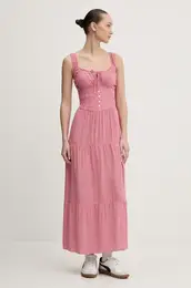 Obleka Hollister Co. rdea barva, KI359-5014
