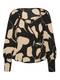 VERO MODA Bluza 'Lydia'  svijetlosmeđa / crna