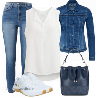 Outfit met blauw Sneaker Nike "Stijlvolle look voor de lente"