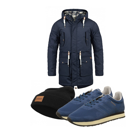 Blau Overall/Jacke Winter Parka !Solid kombinieren