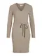 Vila Damen Viril Wrap L/S Knit Dress - Noos Wickelkleid, Fungi 2, M EU