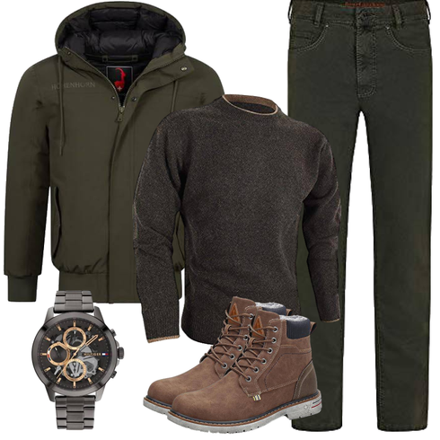 Braun/DunkelBraun/Khaki/Grau Winter Sneaker/Herren Lederschuhe/Winter Stiefel/Winter Stiefelette/Schnürstiefel/Wasserdichter Stiefel/Gefütterte Stiefelette/Klassischer Stiefel Mishansha kombinieren
