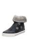 MUSTANG Sneakerstiefelette mit Kunstfell navy
