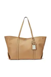 Usnjena torbica Lauren Ralph Lauren rjava barva, 431936094