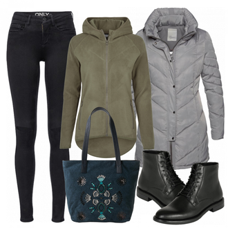 Outfit mit Blau Stiefel Vagabond Shoemakers "Fashion"