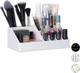 relaxdays Cosmetica organizer - cosmeticahouder - make up toren - doorzichtig - 16 vakken wit
