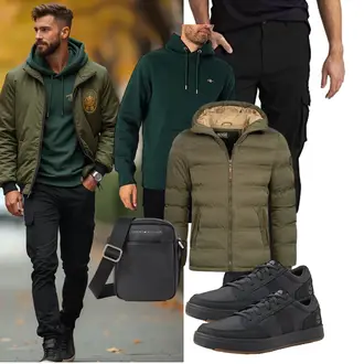 Outfit mit DunkelGrün/Grün Sport Sweatshirt/Strick Hoodie/Vintage Hoodie/Unisex Hoodie/Sport Hoodie/Hoodie/Ausgefallener Hoodie GANT "Freizeit Outfit"