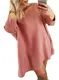 Happy Sailed Damen Fledermaus Ärmel Elegant Strickkleid Sweater Kleid Pullover Kleid Pullikleid Strickpullover Kleid S-XL