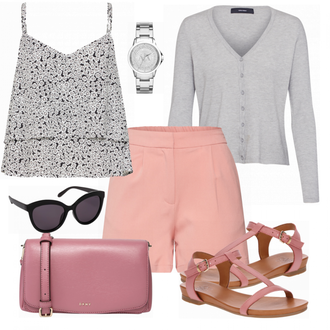Outfit mit Grau Uhr Armani Exchange "DKNY"