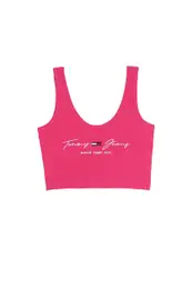 Tank top - TJW SCRIPT LINEAR RIB TOP pink