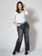 Jeans NORA Wide Leg schwarz Dollywood