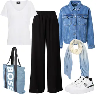 Outfit mit Jeansjacke ESPRIT "Cooler Alltagslook"