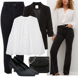 Outfit mit Schwarz High Heel Calvin Klein "Casual Business Outfit"