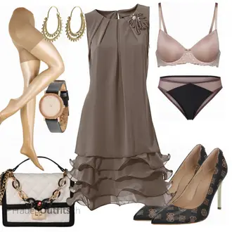 Outfit mit Beige Bh Calida "Perfekter Look für das Büro"