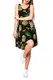 ONLY Damen Onlflora Sl Dress WVN Kleid, Mehrfarbig (Black AOP:Open Leaf AOP), (Herstellergröße:38.0)