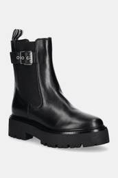 Usnjeni chelsea BURLY BIKER enski, rna barva, KL43460