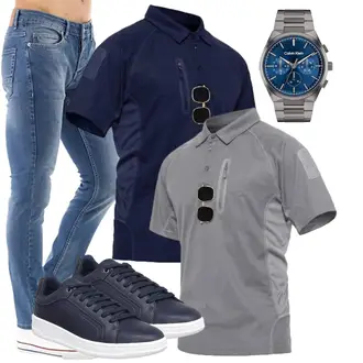 Rad­fahren Outfit mit KEFITEVD "Summer Outfit"Look: Rad­fahren, Angeln, Golf, Wandern, Jagd, Berg­steigen, Tennis, Arbeits, Freizeit, Trekking