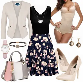 Elegante Outfits Sportlich Sommer mit Grau/Dunkelbraun/Braun/Beige/Gold Lederarmband Fossil "Elegante Pumps"Look: Elegant, Schick, Sportlich, Boho, Edel, 20er Jahre, Glamourös, Ausgefallene, Schön, Bohemian, Classic, Retro, 80er