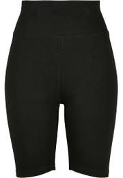 Women's high-waisted cycling shorts - black