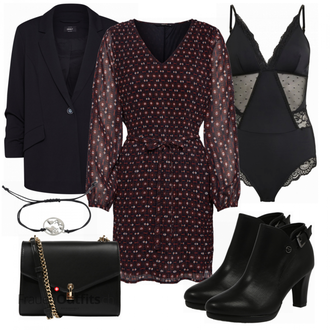 Outfit mit Schwarz Stiefel Tom Tailor "Frühlings Outfit"