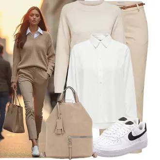 Kurz Outfit mit Blau/Weiß Sneaker Skateschuh/Vintage Sneaker/Sneaker Low Nike "Praktischer Look"