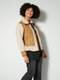 Lederimitat-Jacke cognac/weiß Angel of Style
