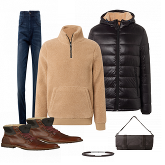 Outfit mit Schwarz/Rot Stiefel Bullboxer "TOM TAILOR"