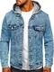 BOLF Herren Jeans Jacke Denim Jacket Übergangsjacke Langarm Knopfleiste Casual Denimwear Leichte HY958 Dunkelblau M [4D4]
