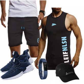 Outfit mit Blau Odlo "LEIF NELSON"