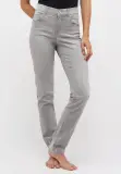 Graue Jeans mit Schlitz image