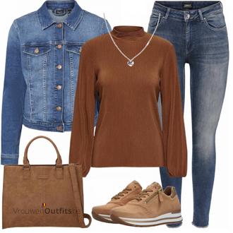 Outfit met bruin Sneaker Gabor "Modieuze vrijetijdskleding"