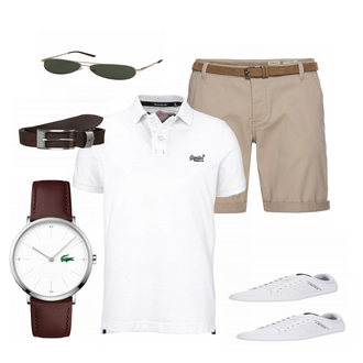 Outfit mit Weiß Sneaker Lacoste "Lacoste"